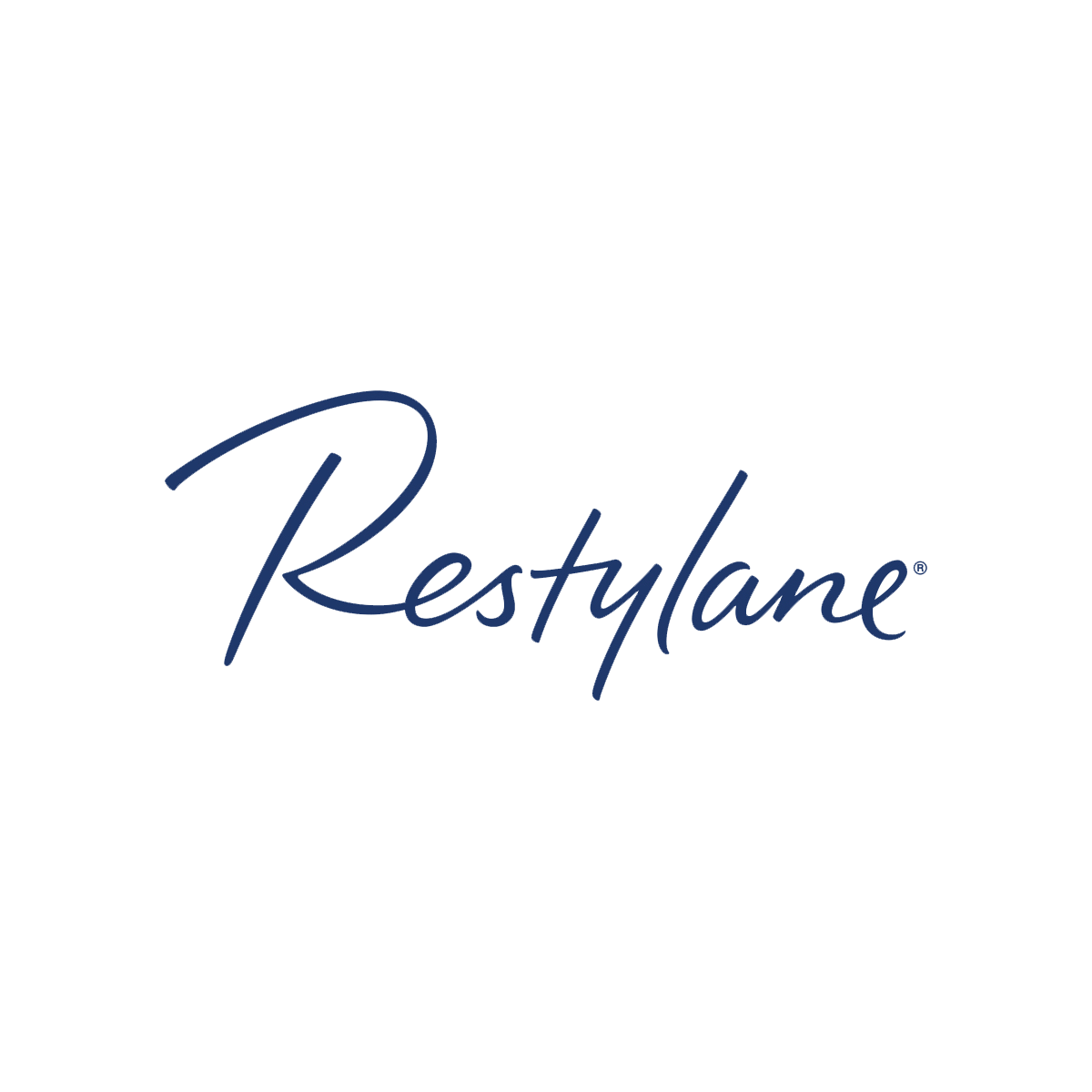 Restylane logo, a leading brand in dermal fillers and aesthetic treatments for facial rejuvenation and volume restoration.